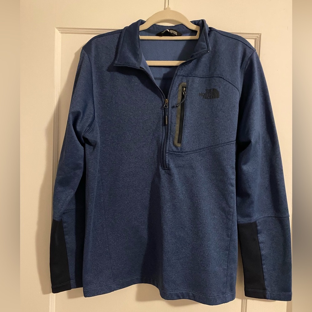 The North Face Athleisure Outdoor Quarter-Zip Pullover Blue Size Large